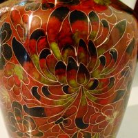 Китайска медна ваза Cloisonne,Клоазон на Zi Jin Cheng. , снимка 6 - Вази - 41694889