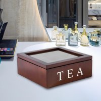 Дървена кутия за чай  венге, снимка 2 - Кутии за съхранение - 42500717