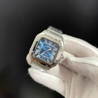 Мъжки часовник Cartier Santos de Cartier Blue Dial с автоматичен механизъм, снимка 2 - Мъжки - 42026236