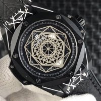 Мъжки часовник Hublot Big Bang Sang Bleu Black с автоматичен механизъм, снимка 2 - Мъжки - 39334368