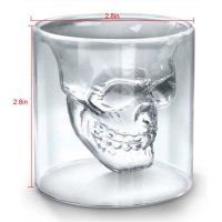 2бр Триизмерна стъклена чаша череп за алкохол, снимка 6 - Други стоки за дома - 41502966