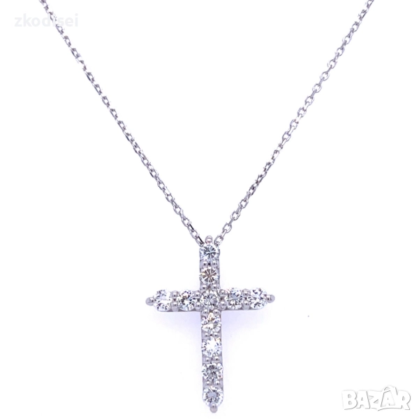 Златнo колие с диаманти 0,90Ct. чистота:VS 45см. модел:34713-1, снимка 1