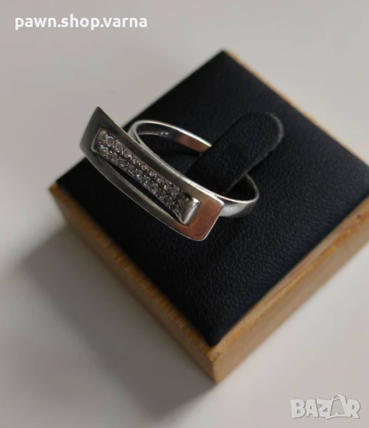 Ново сребърно пръстенче с фианити – 925 проба, снимка 1