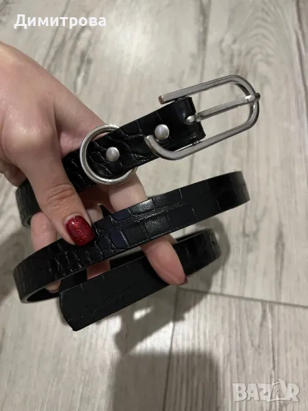 Нов кожен черен колан, снимка 1