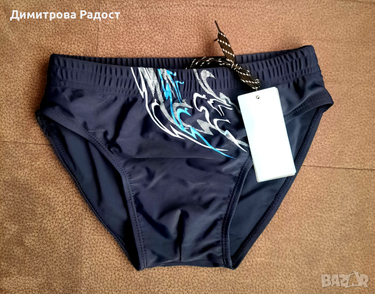 Детски бански.Цвят тъмно син.Размер S., снимка 1