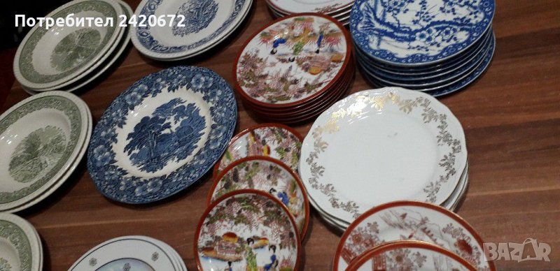 Чинии английски  ,баварски  и японски  костен  порцеан, снимка 1