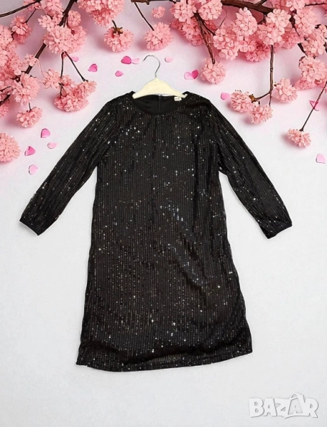 Детска рокля с пайети , снимка 1
