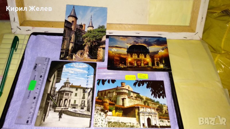 ЛОТ 4 СТАРИ ПОЩЕНСКИ КАРТИЧКИ ИТАЛИЯ ФРАНЦИЯ ТЕМА ЗАБЕЛЕЖИТЕЛНОСТИ ЗАМЪЦИ СТАРИ ГРАДОВЕ 33059, снимка 1