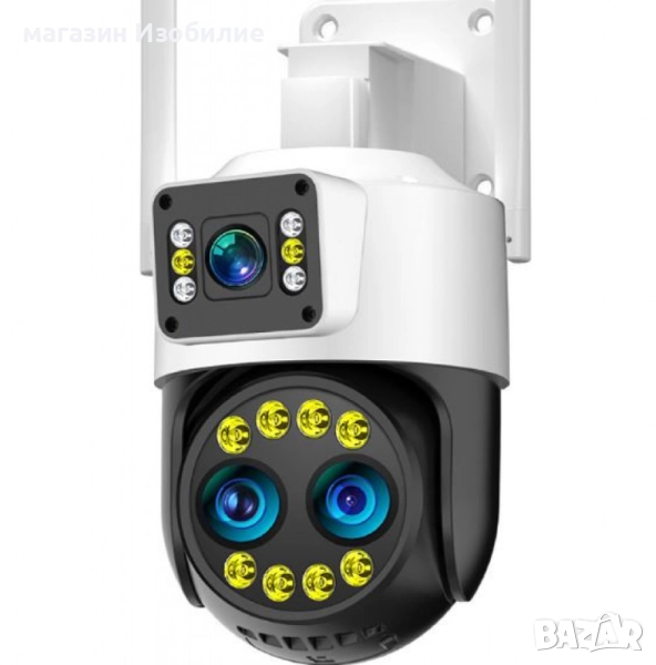 Високотехнологична външна камера за наблюдение с интелигентно нощно виждане и 360° ротация 8 пъти оп, снимка 1