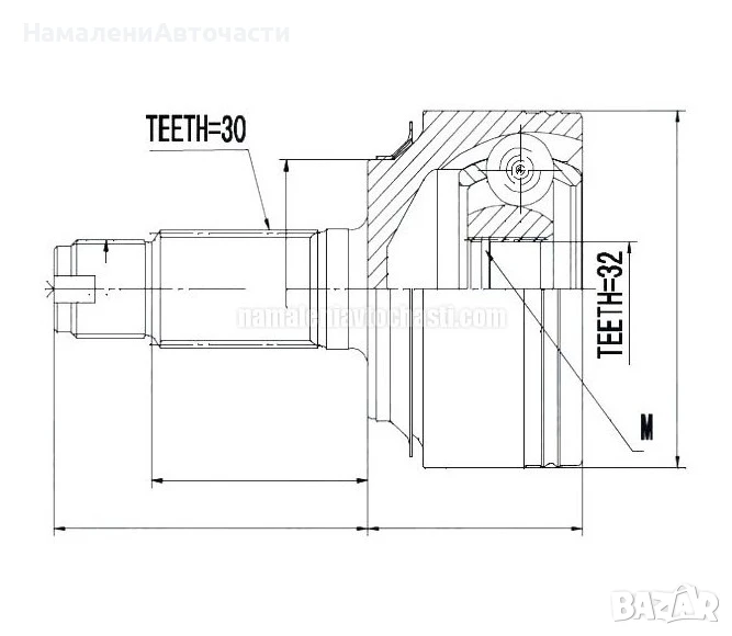Предно външно каре 44014SWET00 NPZHD058 Honda, снимка 1