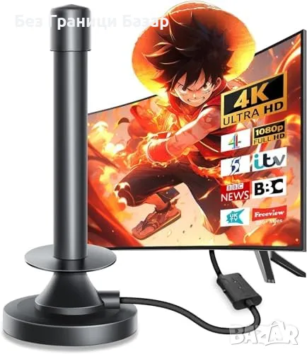 Нова Компактна ТВ Антена за вътрешна употреба – Лесен Монтаж, Full HD, снимка 1