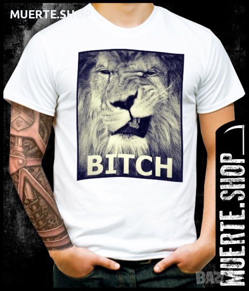 Тениска с щампа LION BITCH, снимка 1