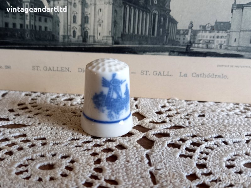 Мини порцелан, напръстник, Холандия, снимка 1