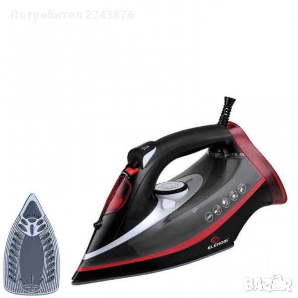  ПАРНА ЮТИЯ ЕЛЕКОМ ЕК-1501 C, 2600 W, КЕРАМИЧНА ПЛОЧА, АНТИКАПКОВА СИСТЕМА, СТРУЯ И ПАРА, ТЕРМОСТАТ,, снимка 1