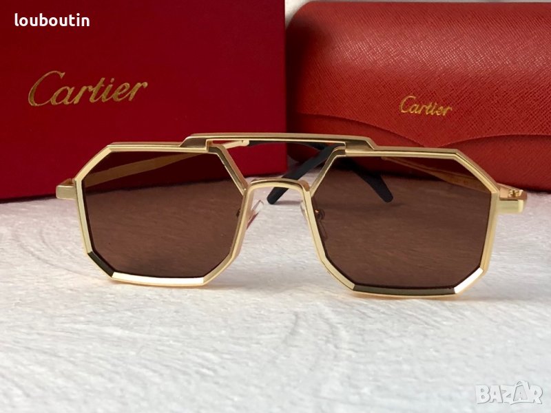 -22% Разпродажба Cartier Мъжки слънчеви 2 цвята осмоъгълни, снимка 1