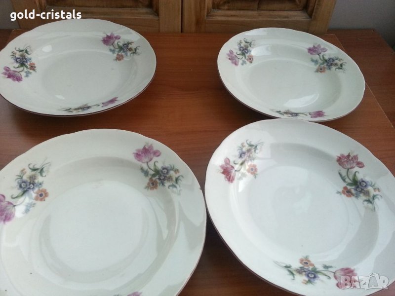 Стар български порцелан чинии дълбоки, снимка 1