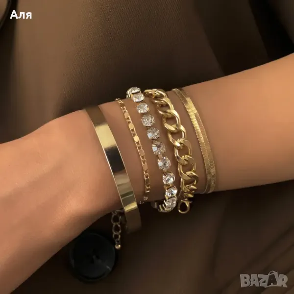 Дамски комплект гривни - 5бр., снимка 1