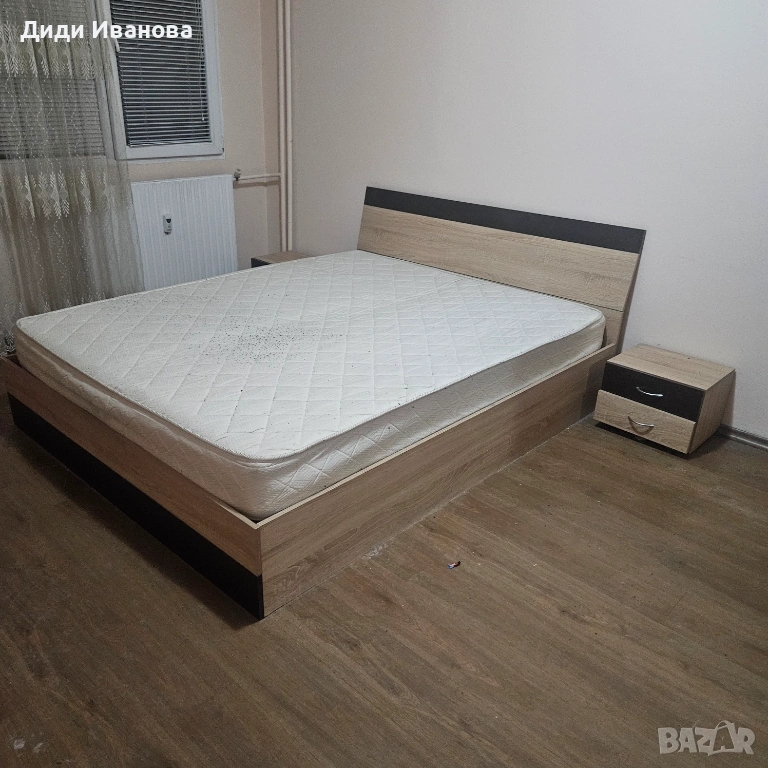 Спалня с матрак,комод и нощни шкафчета , снимка 1