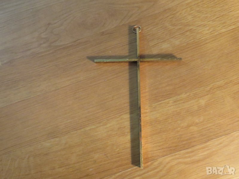 Стар бронзов кръст  20 х 12 см  - притежавайте това разпятие и нека бог и силата му винаги ви пазят , снимка 1