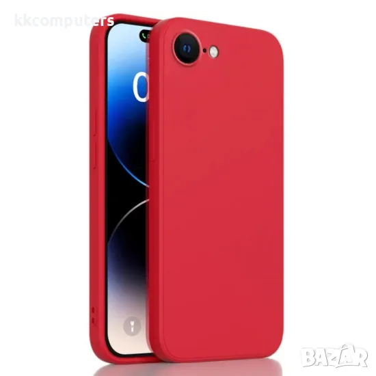 Силиконов кейс bSmart Silicone Soft Cover, За iPhone 16e, Червен, снимка 1