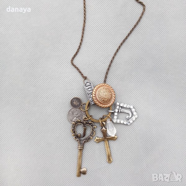 3286 Дамско винтидж колие с висулки, снимка 1