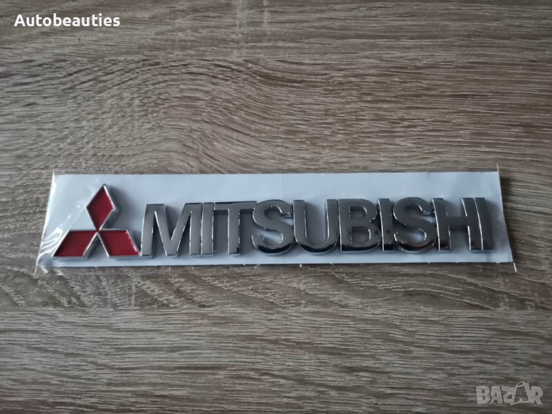 сребрист надпис Мицубиши Mitsubishi, снимка 1