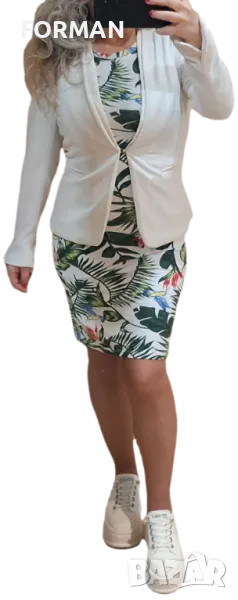 СТИЛНО и ЕЛЕГАНТНО бяло вталено сако, снимка 1