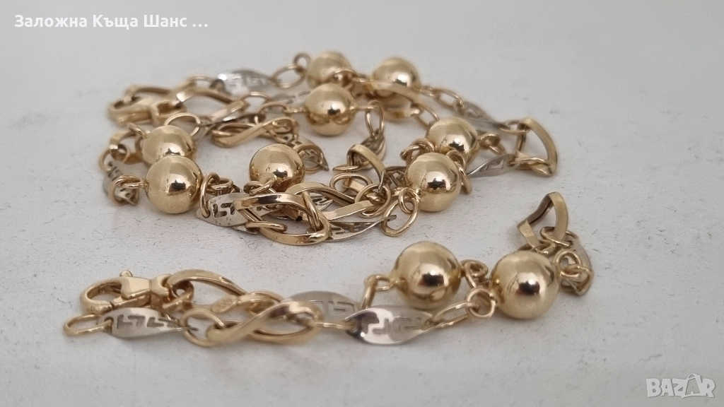 Златен синджир с гривна 14К - 15,94 гр , снимка 1