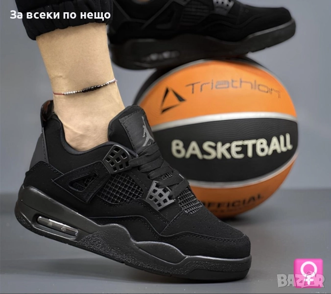 Nike air jordan 4 Цвят - Black cat Унисекс👟Дамски Маратонки С Кутия👟Мъжки Спортни Обувки Код S298, снимка 1
