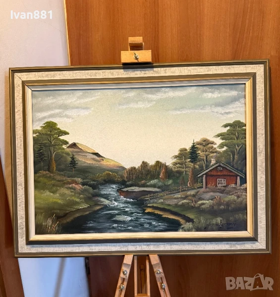 Страхотна голяма картина - ръчно рисувана с маслени бои върху платно, снимка 1