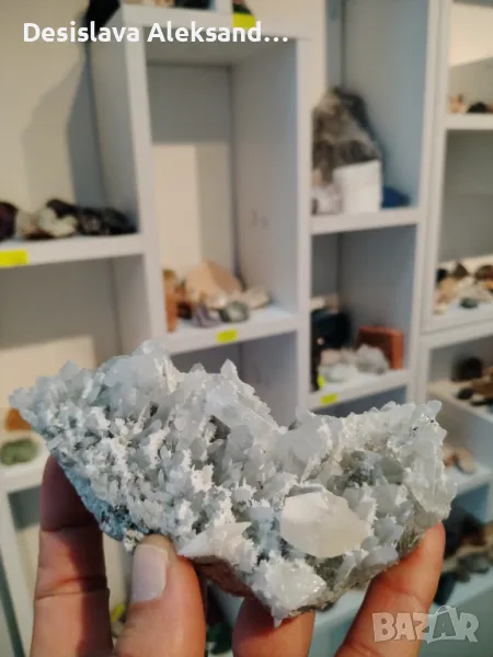 Планински кварц с калцит от Мадан , снимка 1