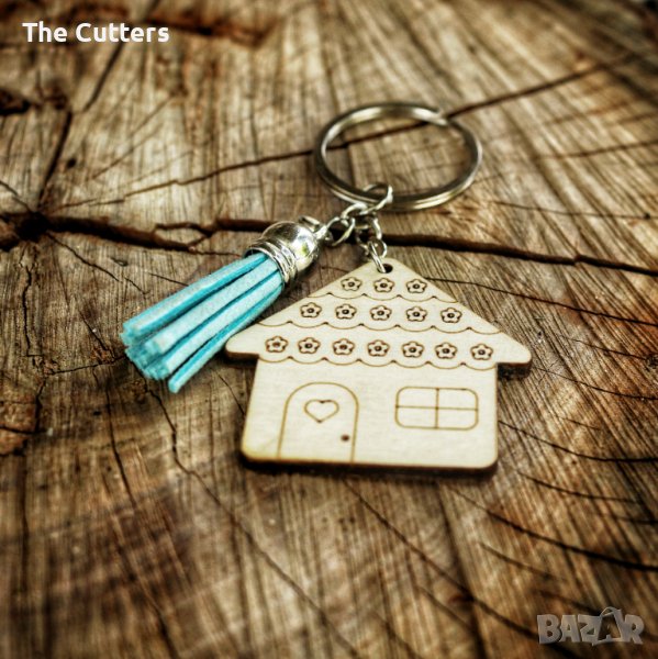 Дървен ключодържател "Къща", снимка 1