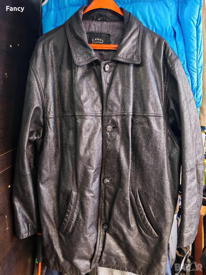 Мъжко кожено манто/яке Mango, снимка 1