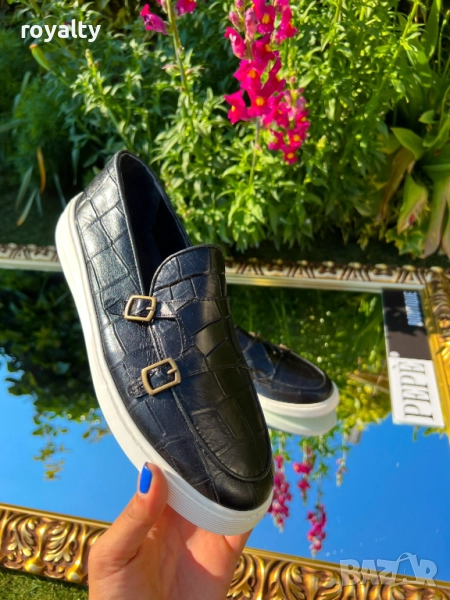 Мъжки обувки с верижки Black, снимка 1