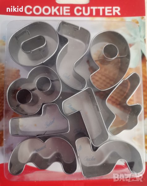 3,5 - 4 см сет метални числа цифри за изрязване на тесто фондан украса декор торта бисквитки, снимка 1