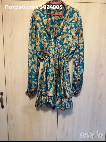 Сатенена рокля Евис, снимка 1