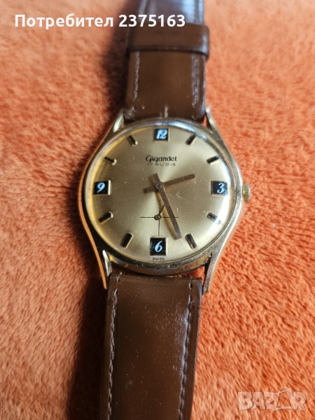Позлатен Швейцарски Gigandet механичен часовник , снимка 1