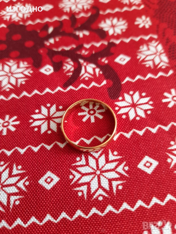 ЦЕНА КАТО ЗА МАТЕРИАЛ*ЗЛАТНА ХАЛКА 14 КАРАТА 3.95 ГРАМА 4-5 mm., снимка 1