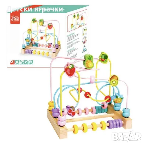 Интерактивен дървен лабиринт със сметало, снимка 1