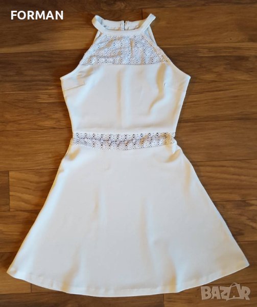 РАЗКОШНА бяла рокля с дантела, снимка 1