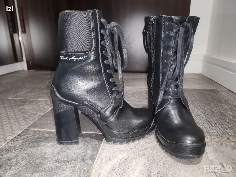 Боти на висок ток Karl Lagerfeld, снимка 1