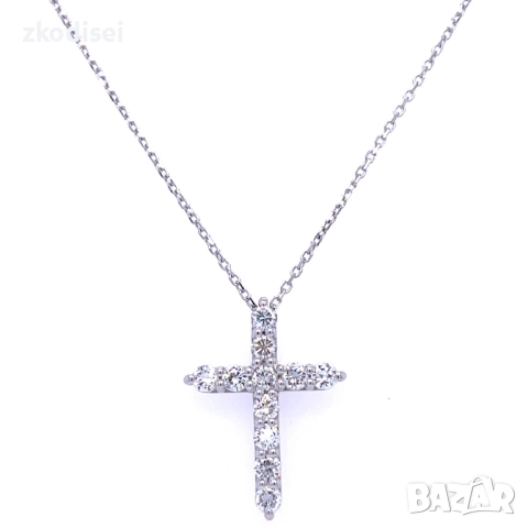 Златнo колие с диаманти 0,90Ct. чистота:VS 45см. модел:34713-1