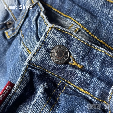 Мъжки дънки Dsquared2 Slim Splashed Denim Jeans, снимка 5 - Дънки - 48576422