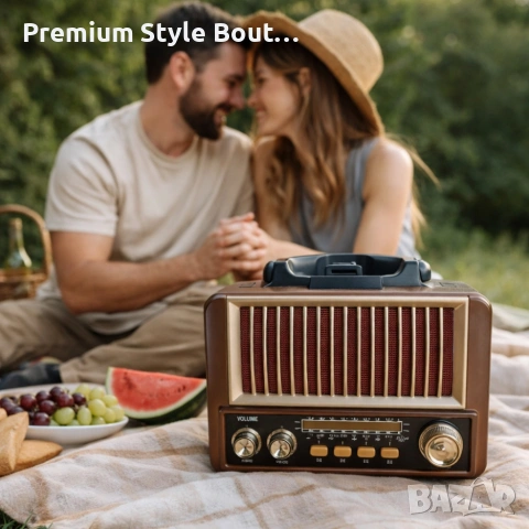 Ретро радио JOC TG-2502T-S - класически стил и мощен звук, снимка 7 - Друга електроника - 53807522