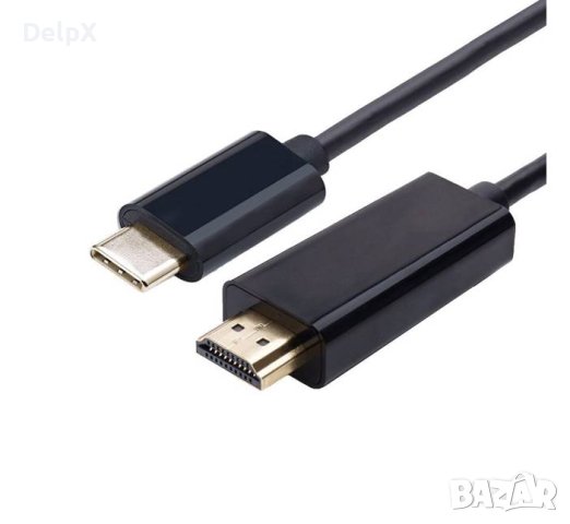 Кабел за телефон към телевизор, компютър, HDMI(м), TYPE-C(м), ULTRA HD 4K, 3m