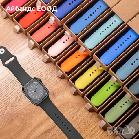 Силиконова каишка за Apple Watch ULTRA/SE/10/9/8/7/6/5, снимка 4 - Каишки за часовници - 49423980