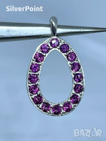 Сребърна висулка Фаберже , снимка 2 - Колиета, медальони, синджири - 53015773