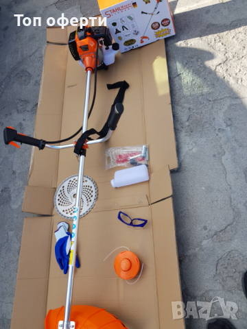 Моторна косачка тример Stahlmayer Германия 62куб. бензинов храсторез, снимка 4 - Градинска техника - 36333173