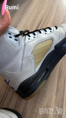 Оригинални кожени маратонки Air Jordan 5 x A Ma ! 38,5 н, снимка 4 - Маратонки - 50925203