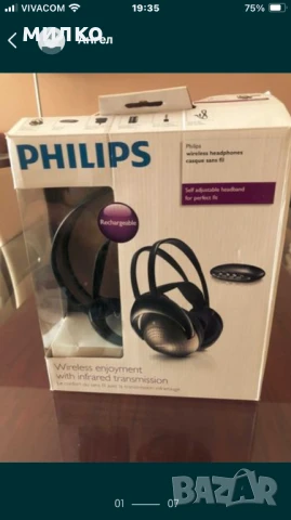 Слушалки HiFi Philips, без кабел SHC2000